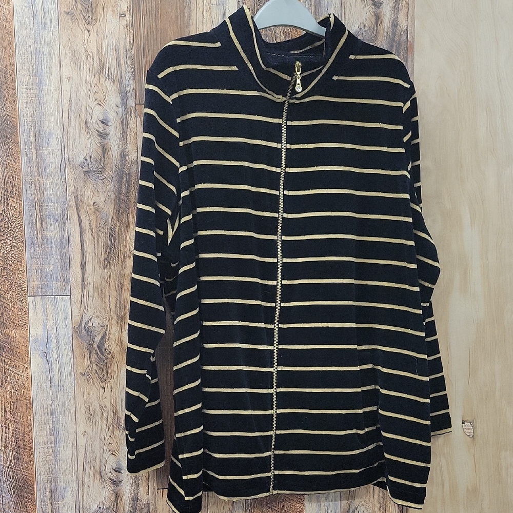 Striped Black and Gold Men's Sweater